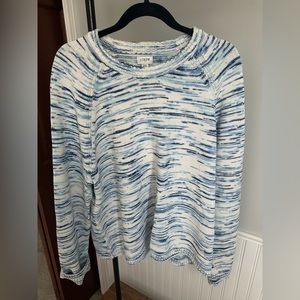 JCrew blue/white sweater. Like new. Very soft.